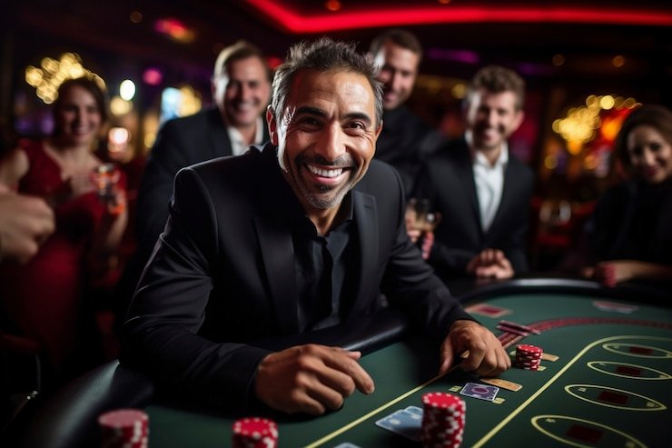 Studio VIP Roulette dengan dealer dan roda roulette profesional